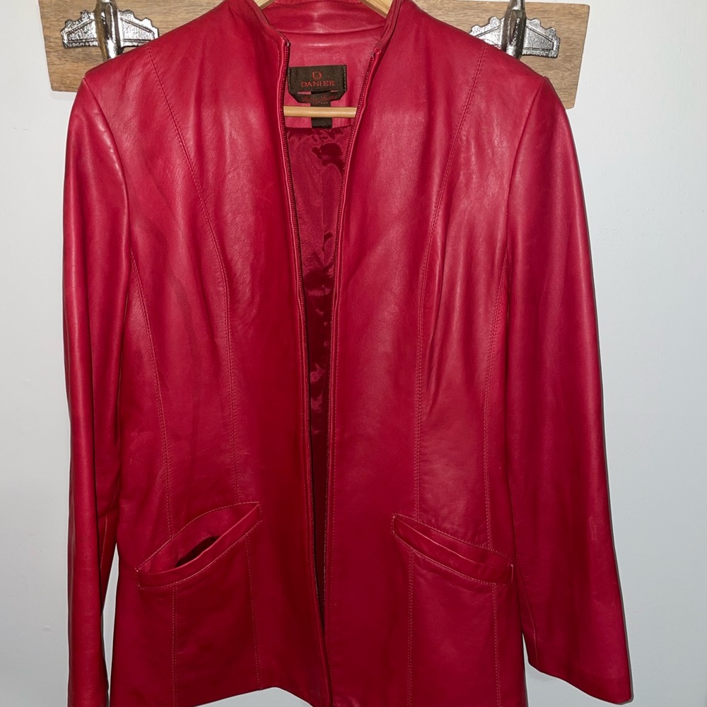 Red Leather women’s Jacket